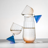 Gatsby Goblet Gift Set of Two - Amber + Amber Carafe