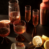 Gatsby Goblet Gift Set of Two - Burnt Rose + Pink